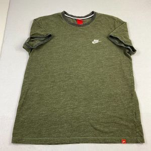 Nike Sportswear Mens Cotton T-Shirt Green Crew Neck Short Sleeve Stretch Tee XL